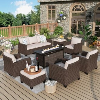 Swivel Glider Patio Furniture Set